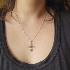 *Offers Welcome! 20% Off Bundles Of 3 Or More Items! . . Vintage 925 Sterling Silver Ornate Cross Necklace. Charm Approx 1.25" Long With Bail. I Added A New Mixed Metal Bail As The Original Was Lost Years Ago. I Have Also Added A Brand New 18" 925 Sterling Silver Chain. . . . . . _____ Estate Stone Accessory Silver Tone Accessories Antique Cute Charms Pendant Pendants Necklaces Simple Classic Wedding Communion Present Gift Cross Christian Jesus Symbol Iz + Vox