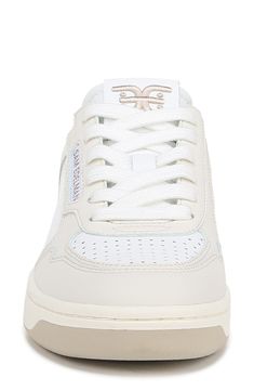 Great for running errands or bringing a casual vibe to your outfit, this low-profile leather sneaker features bold perforations along the sides and toe. Lace-up style Removable insole Dark dye may transfer to lighter materials Leather upper and lining/rubber sole Imported White Sole Slip-on Skate Shoes With Perforated Toe Box, Low-top Skate Shoes With Perforations For Light Sports, Low-top Perforated Skate Shoes For Light Sports, Leather Skate Shoes With Perforations For Light Sports, Low-top White-sole Skate Shoes With Perforations, Leather Low-top Skate Shoes For Athleisure, White Sole Low-top Sneakers With Perforations, Athleisure Low-top Sneakers With Perforated Toe Box, Athleisure Low-top Sneakers With Perforations