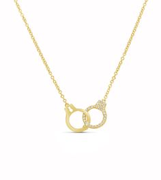 Unlock your inner strength with the Diamond Handcuff Necklace. This luxurious piece features a stunning diamond-encrusted handcuff, set on a beautiful 18-inch chain that can be adjusted to 16 inches. Make a statement with this exquisite accessory and show the world you’re ready for anything! Handcuff Jewelry, Handcuff Necklace, Rose Gold Necklace, Inner Strength, Yellow Gold, Rose Gold, Chain, Gold, Design