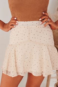 You Will Shine Like The Stars In This Taupe Mini Skirt! $38, FAST AND FREE US SHIPPING! Shine Like The Stars, Sewing Photography, Rush Week, Cutest Outfits, Girly Outfit, Otaku Room, Slay Outfits, Dope Fits, Teen Clothes