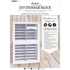 the diy storage block is shown in white