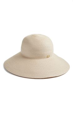 An elegant broad-brim sun hat is woven from airy, lightweight straw for a look that's both graceful and chic. Style Name:Eric Javits 'Hampton' Straw Sun Hat. Style Number: 1022951. Women Eyes, Packable Hat, Straw Sun Hat, Sun Hats For Women, Natural Gold, Dresses Ideas, Professional Dresses, Woven Design, Hat Band