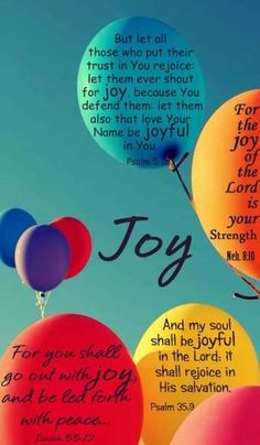 balloons with bible verses floating in the air