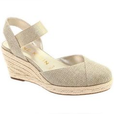 Comfort Wear Women’s Sandals. Arch Support, Wide Width, Non-Slip, Soft Sole. You 'Ll Be Able To Run Around All Day With Ease To Walk Anywhere And Keep Your Feet Comfortable And Pain-Free! Size: 8.5m Heel Height: 3 1/8” Round Toe Man-Made Insole Color: Beige/Gold Rubber Outsole Slip On Elastic Straps New Condition Beige Closed Toe Wedge Sandals, Beige Closed Toe Medium Width Wedge Sandals, Beige Closed Toe Wedge Sandals Medium Width, Spring Almond Toe Platform Wedge Sandals, Summer Wedge Sandals With Removable Insole And Almond Toe, Beige Espadrille Slip-on Wedge Sandals, Summer Platform Sandals With Almond Toe, Elegant Almond Toe Wedge Sandals For Summer, Summer Almond Toe Heels With Cushioned Footbed