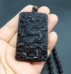 "Chinese antiquity dragon,fox carved Obsidian stone Pendant 1.Material: natural Obsidian stone,24\" length 2.Size of bead: style1: approx 60mmx44mmx13mm in size. style2: approx 50mmx36mmx16mm in size. style3: approx 60mmx37mmx12mm in size. 3. this price is one necklace. 4. fit make earring /brooch/pendant/necklace ect jewelry, 5.If you have speical requests, I'll be happy to do it for you. 6.Returns:I accept returns. 1)Send me an email within 7 days and let me know the item is being returned. 2) Black Spiritual Jewelry With Dragon Design, Spiritual Black Jewelry With Dragon Design, Black Dragon Design Jewelry Gift, Black Jewelry With Dragon Design For Gift, Black Carved Spiritual Necklace, Black Carved Jewelry Gift, Viking Aesthetic, Earring Brooch, Black Obsidian Stone