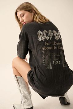 AC/DC 1982 World Tour Distressed Graphic Tee | ShopPromesa Grunge T-shirt For Fall Music Festival, Faded Washed Band Merch T-shirt, Vintage Distressed T-shirt For Festivals, Vintage Washed Black T-shirt For Concert, Distressed Acid Wash Band Merch T-shirt, Concert T-shirt Distressed Relaxed Fit, Distressed Relaxed Fit T-shirt For Concert, Concert Distressed T-shirt With Relaxed Fit, Distressed T-shirt For Concert With Relaxed Fit