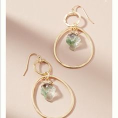 Anthropologie Margana Link Drop Earring Making Drop Earrings, Handmade Earrings With Stones, Jewelry Websites, Geode Jewelry, Rings Ideas, Hammered Hoop Earrings, Mixed Metal Jewelry, Circle Earrings Studs, Anthropologie Jewelry