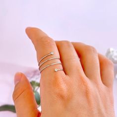 Open Crossover Spiral Ring, Minimalist CZ Spiral Ring, Silver Wrap Swirl Ring, Wrapped Wired Ring, Dainty Triple Coil Ring,twist Thumb Ring - Etsy Spain Adjustable Spiral Midi Rings In Minimalist Style, Wired Ring, Coil Ring, Spiral Ring, Swirl Ring, Thumb Ring, Ring Minimalist, Thumb Rings, Ring Dainty