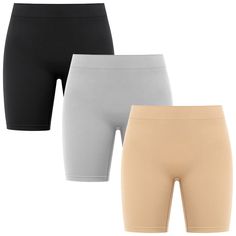 PRICES MAY VARY. 【SMOOTH SLIP SHORTS FOR WOMEN】The women slip shorts is made of 90% nylon,10%Spandex. 【SLIP SHORTS FOR UNDER DRESSES】 This comfortable smooth slip shorts is perfect for layering underneath dresses, jeans, tunics, a skirt (T-shirt skirt, pencil skirt, tennis skirts etc) to help prevent sweaty thigh, keeping cool and dry, providing all day comfort. This slip shorts can be bike shorts, workout shorts, Yoga shorts, shorts for under dresses and daily wear. 【SEAMLESS BOY SHORTS】Women s Yoga Biker Shorts, Shorts For Under Dresses, Skirt Tennis, Anti Chafing Shorts, Exercise Pants, Shorts Workout, Fitted Pants, Slip Shorts, Anti Chafing