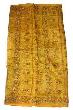 About this item Vintage Indian West Bengal Saree 100% Pure Silk Tie & Dye Sari Kantha What A Beautiful Masterpiece Of A Saree. Base Fabric Is 100% Pure Silk In Brown Color Multi Amazing Tie And Dye Work. All Over Saree Adorned With Floral And Paisley Design With Multi Color Thread Work. Traditional Kantha Work Is The Highlight Of The Saree. Kantha : Kantha Is A Hand Embroidery Style Traditionally Practiced By Rural Womenfolk In State Of West Bengal. Kantha Embroidery Is Recognized By Running Bengal Saree, Brown Saree, Embroidery Thread Work, Kantha Sari, Flower Hand Embroidery, Kantha Embroidery, Kantha Work, Red Saree, Kantha Stitch