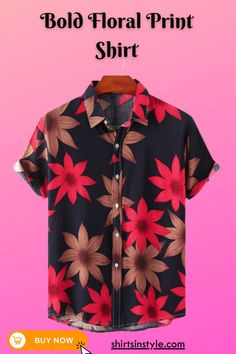 Bold Floral Print Shirt Spring Clothing, The Missing Piece, Bold Floral Print, Floral Print Shirt, Missing Piece, Floral Fashion, Tailored Suits, The Missing, Casual Streetwear