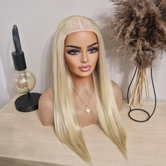 U part wig blonde 613  Human/synthetic blended hair heat resistant hair up to 200oc can be straightened or curled. 26 inch measured from top of u part to longest point bottom, length achieved using 18 inch wefts Subtle layered effect  Adjustable straps on cap standard small size wig cap fits most heads Clips and Combs attached to secure Pictures are all my own of the actual wig you will receive Will be sent with all relevant aftercare advice to keep the hair in top condition  Please feel free to Blended Hair, Wig Blonde, U Part Wig, U Part, Cap Fits, Custom Wigs, Wig Cap, Up Hairstyles, Beauty Book