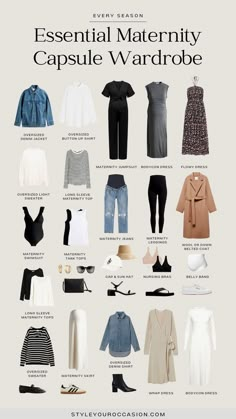 Get ready for a stylish pregnancy with our essential maternity capsule wardrobe for 2024! Our guide includes pregnancy outfits for all seasons: fall, summer, spring, and winter. Find the best maternity outfits for every time of year and achieve the perfect minimal maternity style. Bump friendly outfits Goth Maternity, Bump Friendly Outfits, Stylish Pregnancy, Winter Maternity Outfits, Friendly Outfits