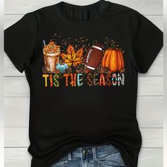 Brand New In Package, Tis’ The Season, Adorable Shirt For The Fall! True To Size Material : Tshirt Is Made Of Cotton/Poly Blend. The Fabric Is Soft And Will Not Shrink Significantly In The Wash. Sizes Are Appropriate: Size Small---------Length 25.6"-----Bust 37.8" Size Medium-----Length 26.0"------Bust 39.4" Size Large--------Length 26.4"------Bust 40.9" Size X-Large-----Length 26.8"------Bust 42.5" Size 2xl- Length 27.2” Bust 44” Football Pumpkin, Fall Football, Pumpkin Fall, Fall Shirt, Fall Shirts, Shirt Ideas, Tis The Season, Fall Pumpkins, Cute Shirts