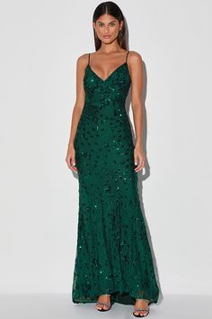 Green Sequin Dress Long, Dark Green Prom Dress, Sequin Dress Long, Neon Prom Dresses, Backless Homecoming Dresses, Green Sequin Dress, Forest Green Dresses, Party Dress Classy, Green Formal Dresses