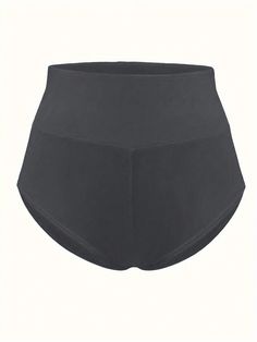 Gris Casual Collar  Tela tejida Liso  Embellished Elástico Ligero High-cut Leg Bottoms With Built-in Shorts, Gray High Waist Stretch Yoga Pants, Gray Yoga Bottoms With Built-in Shorts, Versatile Solid Color Short Leg Bottoms, High Waist Solid Color Yoga Pants, Fitted Solid Color Shorts, Solid Non-stretch Shorts, Gray High-stretch Elastane Bottoms, Non-stretch Gym Bottoms