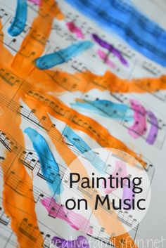 the words painting on music written in colorful letters