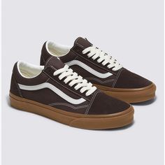 Vans Old Skool Vintage Gum Chocolate Size M8/W9.5. Nib. Custom Harry Potter Vans Slip On, Retro Brown Sneakers For Spring, Vans Brown Sneakers For Fall, Brown Vans Sneakers For Spring, Vans Brown Sneakers For Spring, Brown Vans Sneakers, Red And Black Vans, Converse Hightop, Brown Vans