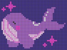 an image of a pixellated cat with pink crosses on it's chest and eyes