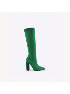 Verde  Collar     Embellished Red Knee High Boots, Red Minimalist, Heels Green, Heels Red, Chunky Block Heels, Boots Women Fashion, Red Heels, Womens Knee High Boots, Casual Party