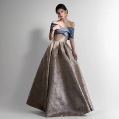 Olivia Mark - Evening Gown with Off-Shoulder Design for Adult Ceremony and Wedding Bride Evening Clothes For Women, Chinese Gown Modern, Off Shoulder Gown Evening Dresses, Prom Gown Elegant, Off Shoulder Party Dress, Offshoulder Dress, Pretty Gowns, Off Shoulder Prom Dress, Gown Off Shoulder