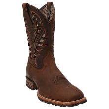 A great looking, work-ready cowboy boot with ventilated comfort, Ariat� Hybrid VentTEK� Wide Square Toe Western Boots for Men combine traditional Western styling with breathable comfort. This boot combines the classic look and versatile ruggedness of the Hybrid Rancher with advanced VentTEK technology to keep your calves and feet cool in hot environments. This durable cowboy boot delivers straightforward, hard working performance with its premium full-grain leather foot and shaft. VentTEK mesh u Western Waterproof Boots With Reinforced Toe For Rodeo, Western Waterproof Moc Toe Boots For Rodeo, Western Style Waterproof Moc Toe Boots For Rodeo, Western Moc Toe Waterproof Boots For Rodeo, Western Style Waterproof Boots For Rodeo With Moc Toe, Western Snip Toe Work Boots For Outdoor, Western Work Boots With Reinforced Toe, Fitted Western Work Boots With Reinforced Toe, Western Style Fitted Work Boots With Reinforced Toe