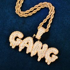 Our GANG Letter Necklace, the perfect way to add a touch of luxury to your everyday look. Made from high quality gold plated metal, this necklace is built to last. With its intricate design and sleek, minimalist aesthetic, the GANG Letter Necklace is the perfect way to add a touch of class to any outfit. Whether you're dressing up for a night out or keeping it casual for a day at the office, this necklace is sure to turn heads. So don't wait any longer, order your GANG Letter Necklace today! PRODUCT DETAILS: Metals Type: Copper Gender: Unisex Necklace Type: Chains Necklaces Origin: CN(Origin) Style: Hiphop/Rock Chain Type: Link Chain Item Type: Necklaces Material: Cubic Zirconia Shape\pattern: Letter Compatibility: All Compatible Occasion: Anniversary Pendant Size: 3x5.1cm Fine or Fashion: Letter Compatibility, Crochet Bracelet Patterns, Our Gang, Long Bridal Hair, Crochet Bracelet Pattern, Crochet Necklace Pattern, Beaded Work, Easy Hairstyle, Necklace Patterns