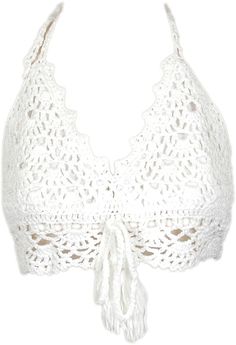 A crochet bohemian sleeveless bralette top with tassels in the center front and a comfortable lining.  A great one to pair with bohemian style bottoms that reflect free and happy vibes. #tlb #Sleeveless #CrochetClothing #beachwrap #WhiteBraTop White Bralette Top, White Bra Top, White Boho Top, Bridesmaids Outfits, White Tunic Shirt, Crochet Bralette Top, Crochet Bohemian, White Boho Tops, Concert Fit