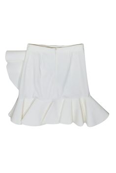 Embrace effortless elegance with this Ronny Kobo mini skirt. This chic piece features voluminous ruffles that add a touch of Parisian flair, making it the perfect statement piece when paired with a sleek blouse or simple top. Size S Shell 50% Cotton 47% Polyester 3% Spandex Lining 94% Polyester 6% Elastane Voluminous ruffle detail Concealed center back zipper closure Pleated hem Waist 26” Total Length 18” Ronny Kobo, Simple Top, Effortless Elegance, Mini Skirt, Ruffles, Mini Skirts, Sleek, Spandex, Zipper