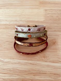 Hand stitched satin bracelet Satin Bracelet, Embroidered Bracelet, Hartford Ct, Bead Bracelet, Charm Bracelets, Hand Stitched, Hand Stitching, Favorite Jewelry, Art Collection