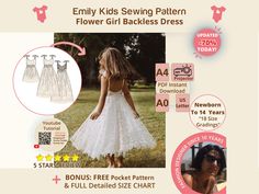 the girls dress sewing pattern is available for all ages and sizes