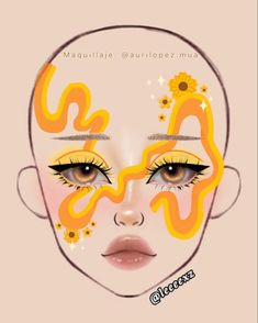 Makeup Charts, Anime Eye Makeup, Drag Make-up, Makeup Drawing, Cute Eye Makeup, Makeup Face Charts, Face Paint Makeup, Face Art Makeup, Graphic Makeup