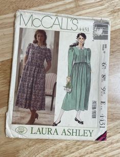 McCalls 4431 Vintage Laura Ashley Pattern 80s Cottagecore Sweet Modest Romantic  | eBay Laura Ashley Patterns, Laura Ashley Fashion, New Dress Pattern, Laura Ashley Vintage, Modest Maxi Dress, Modest Maxi, Laura Ashley Dress, Mccalls Sewing Patterns, Pattern Store