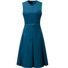 This dress can be a perfect addition to almost any outfit from formal to daily wear, great for work, meetings, offices, businesses, work, parties, cocktails, weddings, casual, everyday dressing, etc. It exudes professionalism and sophistication, helping you make a strong impression in any business setting. Pair with high heels for a chic office look. Comfortable and versatile, this sleeveless dress is perfect on its own or as a layer under a blazer. Work Parties, Work Meetings, Midi Wrap Dress, Work Dresses, Ballet Dress, Chic Office, Dresses Blue, Women Midi, Casual Everyday