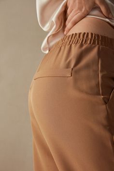 Full-length trousers featuring two pockets, faux back pocket and covered elasticated waist. Back Pocket, Nightwear, Full Length, Trousers