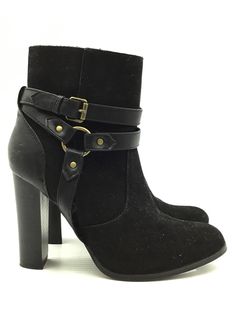 Brand: SHOEDAZZLE Style: BOOTS ANKLE HEELS Color: BLACK Size: 7 SKU: 319-319023-16518 CONDITION: GENTLY USED Black Closed Toe Mid-calf Boots For Winter, Black High Heel Moto Boots For Fall, Black Ankle Boots With Buckle Closure, Black High Ankle Winter Heels, Black Heeled Boots With Buckle Closure And Round Toe, Winter High Ankle Black Heels, Black High Heel Mid-calf Boots For Winter, Black High Ankle Heels For Winter, Black Pointed Toe Winter Boots