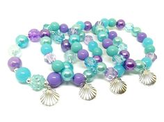 Seashell Bracelets Party Favors in Organza Bags With Special - Etsy Playful Assorted Jewelry For Birthday, Playful Assorted Jewelry For Birthdays, Adjustable Purple Charm Bracelet For Birthday, Cute Purple Beaded Bracelets For Birthday, Cute Purple Bracelets For Birthday, Blue Round Beaded Stretch Bracelet For Birthday, Blue Round Beads Stretch Bracelet For Birthday, Blue Round Bead Stretch Bracelet For Birthday, Hypoallergenic Blue Beaded Bracelets For Birthday