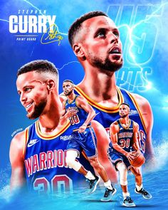 the golden state warriors basketball team is depicted in this digital painting by sports illustrated artist stephen curry