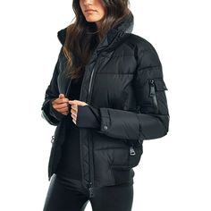 SAM Freestyle Bomber Jacket - Women's - Clothing Military Style Windproof Hooded Jacket, Military Style Long Sleeve Windproof Hooded Jacket, Combat-style Hooded Nylon Outerwear, Military Hooded Outerwear For Sports, Black Military Hooded Jacket For Outdoor, Edgy Look, Personal Marketing, High Collar, Months In A Year