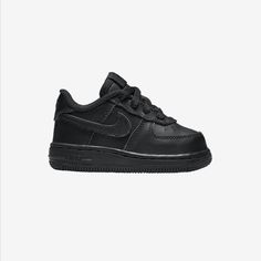 Brand New Black Kids Air Force 1 Size 7c. Nike Black Slip-resistant Sneakers, Casual Black Scratch-resistant Sneakers, Black Scratch-resistant Lace-up Sneakers, Nike Air Force 1 Black Synthetic Round Toe, Black Nike Air Force 1 Synthetic Round Toe, Nike Shoes Kids, Air Force Baby, Tenis Air Force, Black Air Force 1