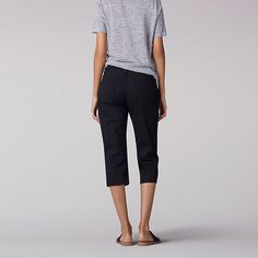 The Relaxed Fit Capri is your ultimate go-to jean when the weather gets warmer. The top sits just below the natural waist (mid rise) and has a little extra wiggle room in the seat and thigh for all-day comfort. True indigo wash options keep this jean a timeless classic while the crop lets you show a little leg. Slip these on with your favorite top and a cute pair of wedges. The next step is yours. 98% Cotton/2% Spandex 8.75oz. Black. 14 W / M L. Pattern: Black Relaxed Fit Capris, Black Relaxed Fit Cropped Leg Capris, Relaxed Fit Cotton Knee-length Capris, Versatile Cropped Jeans With Relaxed Fit, Casual Black Knee-length Capris, Casual Knee-length Capris For Workwear, Versatile Straight Leg Cotton Capris, Relaxed Fit Cotton Capris With Cropped Leg, Relaxed Fit Cropped Cotton Capris