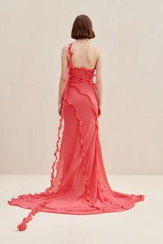 MICOLA GOWN - SUNKISS Cult Gaia, Gowns Of Elegance, Double Layer, Floor Length, Ruffles, Twist, Train, Dresses, Clothes