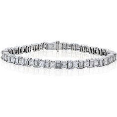 Platinum Diamond 12.00Carat Total Weight Tennis Bracelet Platinum Bracelet, Baguette Diamonds, Platinum Metal, Baguette Diamond, Princess Cut Diamonds, Tennis Bracelet, Princess Cut, Estate Jewelry, Baguette