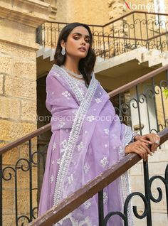 Lavender Pakistani Dress Elegant Lavender Dupatta For Reception, Elegant Lavender Dupatta With Intricate Embroidery, Elegant Lavender Embroidered Dupatta, Elegant Lavender Dupatta For Festive Occasions, Elegant Lavender Dupatta For Party, Lavender Dupatta With Resham Embroidery For Reception, Lavender Wedding Dress With Sheer Dupatta, Elegant Lavender Dupatta With Resham Embroidery, Elegant Lavender Resham Embroidered Dupatta