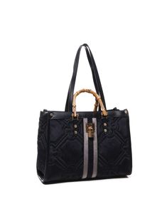 -Hand bag -Adjustable shoulder strap -Zip closure -Decoration with padlock -Dimensions: 35x26x12 cm -Colour: Black Expensive Handbags, Marine Serre, Gorgeous Bags, Sneaker Wedge, Chic Woman, Italian Style, The Chic, Luxury Handbags, Manolo Blahnik