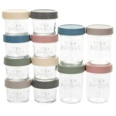 12 piece glass storage jar set with lids