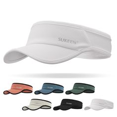 PRICES MAY VARY. Lightweight and Comfortable: Sukeen women's visors is made of lightweight material,the brim is made of durable and malleable DHPE material,only 49g,very lightweight will not put a burden on your head,even in strenuous exercise will not produce discomfort,so that you have a more comfortable wearing experience. Quick-Drying ＆ Wicking: This quick-drying sport visor hat is wicking and quick-drying.The built-in sweatband is made of unidirectional moisture-conducting fabric,which quic Cheap Basic Curved Brim Baseball Cap, Packable Visor Hat For Outdoor Activities, Lightweight Sun Hat Visor, Lightweight Breathable Brimmed Hat, Adjustable White Packable Hat, Breathable Bucket Hat One Size Fits Most, White Adjustable Packable Hat, One Size Fits Most Outdoor Visor Cap, Lightweight White Baseball Cap For Outdoor