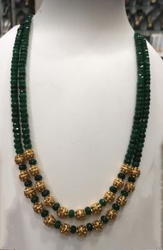 Pearl And Emerald Beads Necklace, Traditional Jewelry Antique Necklace, Pachalu Necklace, Beads Necklace Designs Indian, Indian Beads Jewellery Design, Gold Beads Necklace Indian, Emerald Beads Jewellery, Ruby Beads Necklace Designs, Green Beads Jewellery Designs