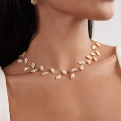 Add a touch of beauty & glamour to any special occasion with this elegant 14K Gold Plated Crystal Vine Necklace. 14K gold plated AAA zirconia crystals  Length: 16in (+ 2in adjustable) Hypoallergenic, lead & nickel free If you aren't in LOVE with your purchase, please let us know within 30 days of receiving your Vine Necklace, Small Earrings Studs, Free Earrings, Black Gift Boxes, Jewelry Ring Box, Elegant Necklaces, High Quality Jewelry, Free Jewelry, Shop Earrings