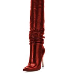 Elevate Your Fashion Game With These Stunning Knee-High Boots From Fsj. The Bold Red Color Adds A Pop Of Color To Any Outfit, While The Stiletto Heel Elongates Your Legs For A Flattering Look. These Boots Are Made With Stretchy Material, Allowing For A Comfortable Fit That Conforms To Your Legs. Perfect For Any Occasion, These Versatile Boots Can Be Dressed Up Or Down. Formal Winter Boots With Red Sole, High Ankle Heeled Boots With Red Sole For Fall, Red High Ankle Heeled Boots For Winter, Fall High Ankle Heeled Boots With Red Sole, Fall Heeled Boots With Red Sole And Pointed Toe, Red High Heeled Boots For Winter, Elegant Heeled Boots With Red Sole For Winter, Fitted High Heel Holiday Boots, Winter Heeled Boots With Red Sole And Pointed Toe